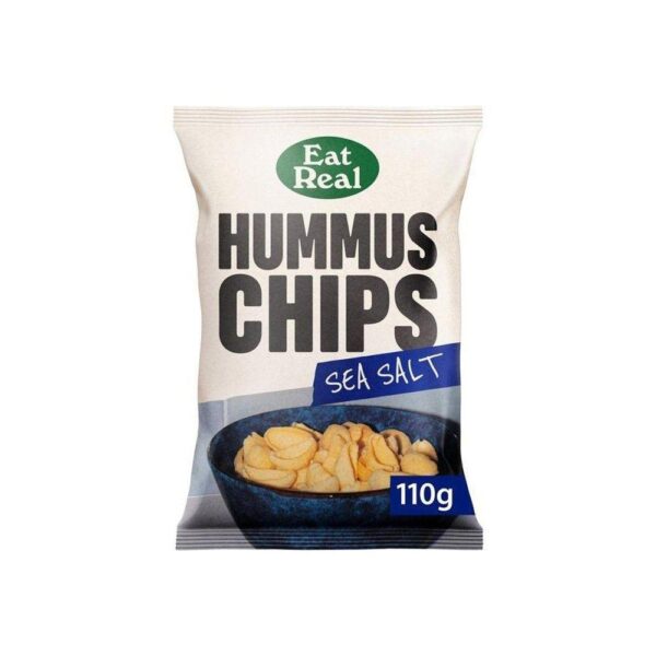 Eat Real Hummus Chips Sea Salt 10x110g