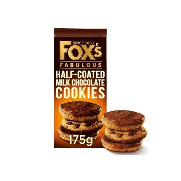 Fox's Half Coated Milk Choco 8X175g