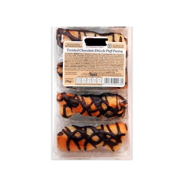 Twisted Choc Drizzle Puff Pastry 15X1