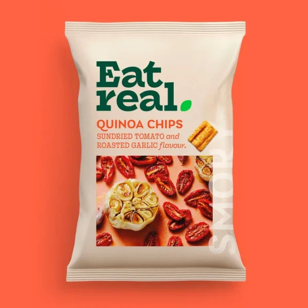 Eat Real Quinoa  Chips Sundried Tomato Roasted Garlic 10X90g