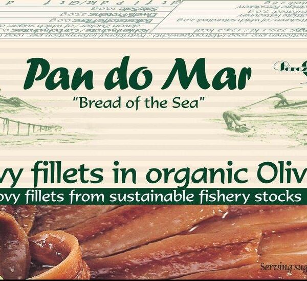 Pan Do Mar Anchovies In Organic Olive Oil 10x50gr