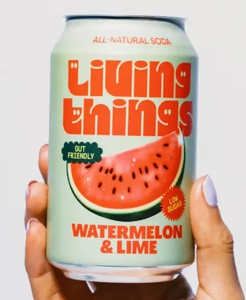 Living Things Watermelon and Lime Soda 12x330ml