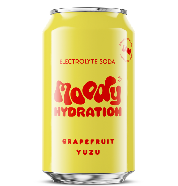 Moody Hydration Electrolyte Grapefruit Yuzu Soda 12x330ml