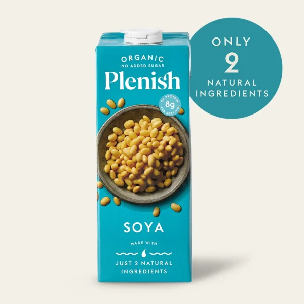 Plenish Organic Plant Based Milk - Soya 8X1L