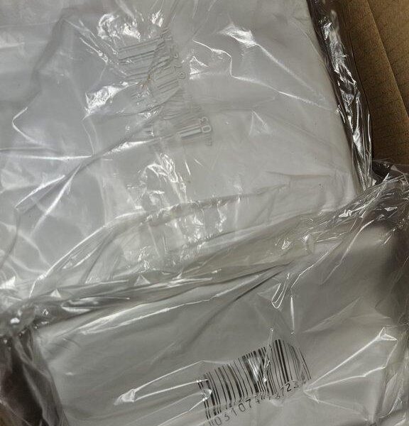 White Bottle Bag 21x12x42"