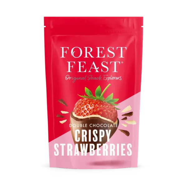 Forest Feast Double Chocolate Crispy Stawberries 6X100Gr