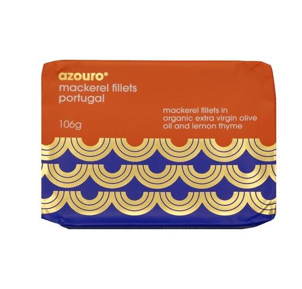 Azouro Mackerel Fillets Organic Olive Oil&Lemon Thyme 12X106Gr